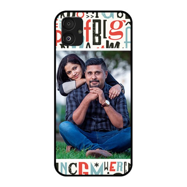 Samsung Galaxy F14 5G Personalized Glass Phone Case - Alphabet Design