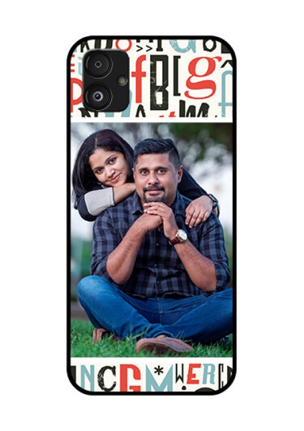 Samsung Galaxy F14 5G Personalized Glass Phone Case - Alphabet Design
