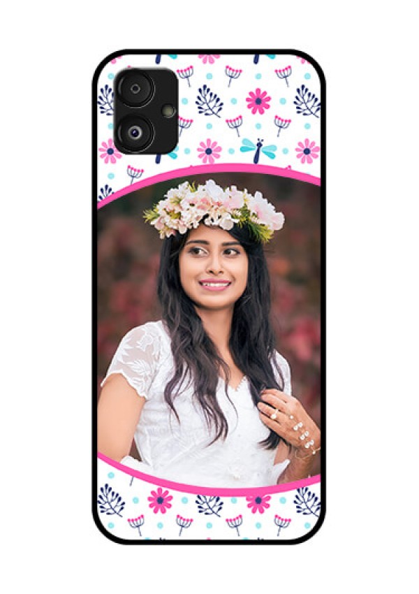 Samsung Galaxy F14 5G Photo Printing on Glass Case - Colorful Flower Design