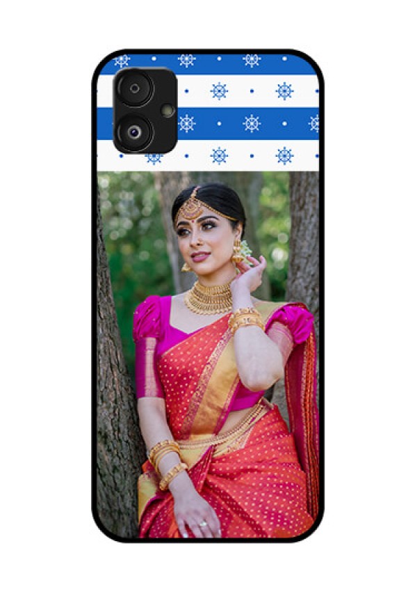 Samsung Galaxy F14 5G Photo Printing on Glass Case - Snow Pattern Design