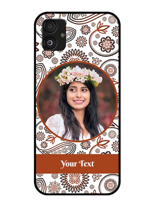 Custom Samsung Galaxy F14 5G Custom Glass Mobile Case - Abstract Flower Design