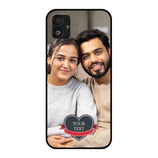 Samsung Galaxy F14 5G Custom Glass Phone Case - Just Married Couple Design Samsung Galaxy F14 5G Custom Glass Phone Case - Just Married Couple Design