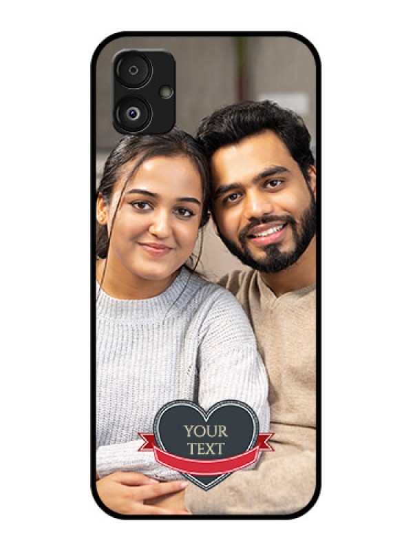 Custom Samsung Galaxy F14 5G Custom Glass Phone Case - Just Married Couple Design