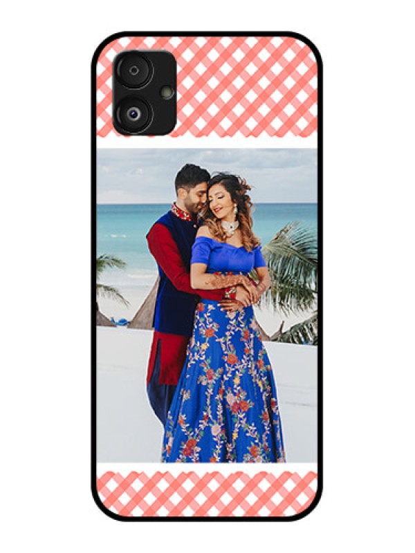 Custom Samsung Galaxy F14 5G Personalized Glass Phone Case - Pink Pattern Design