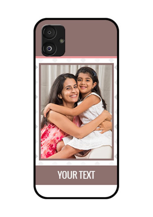 Samsung Galaxy F14 5G Photo Printing on Glass Case - Simple Diamond Design
