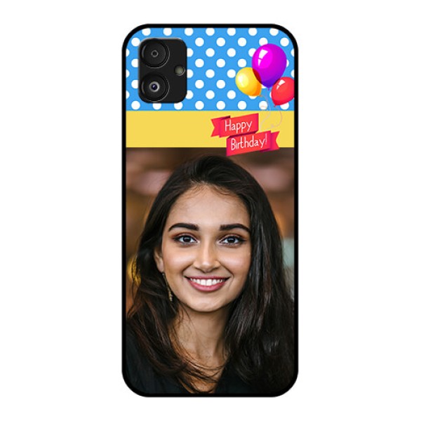 Samsung Galaxy F14 5G Custom Glass Mobile Case - Happy Birthday Design Samsung Galaxy F14 5G Custom Glass Mobile Case - Happy Birthday Design