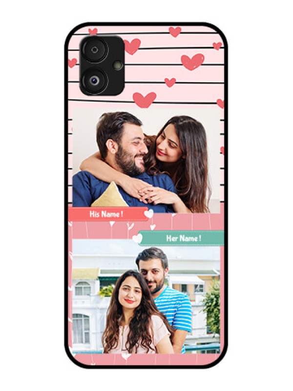 Custom Samsung Galaxy F14 5G Custom Glass Mobile Case - Photo with Heart Design