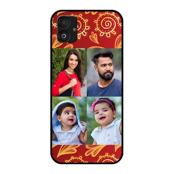 Samsung Galaxy F14 5G Photo Printing on Glass Case - 4 Image Traditional Design Samsung Galaxy F14 5G Photo Printing on Glass Case - 4 Image Traditional Design