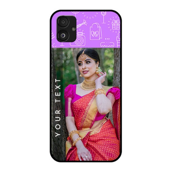 Samsung Galaxy F14 5G Custom Glass Mobile Case - Birthday Icons Design Samsung Galaxy F14 5G Custom Glass Mobile Case - Birthday Icons Design