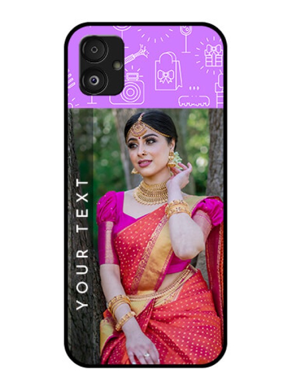 Custom Samsung Galaxy F14 5G Custom Glass Mobile Case - Birthday Icons Design