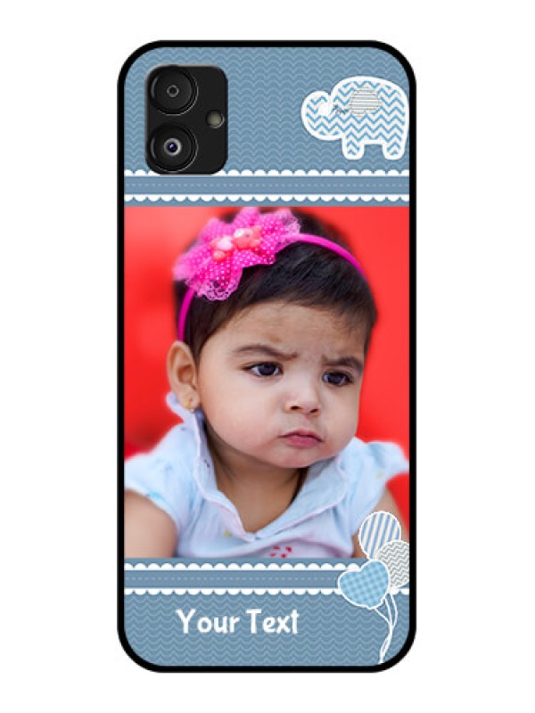 Custom Samsung Galaxy F14 5G Photo Printing on Glass Case - with Kids Pattern Design