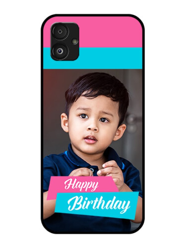 Custom Samsung Galaxy F14 5G Personalized Glass Phone Case - Image Holder with 2 Color Design