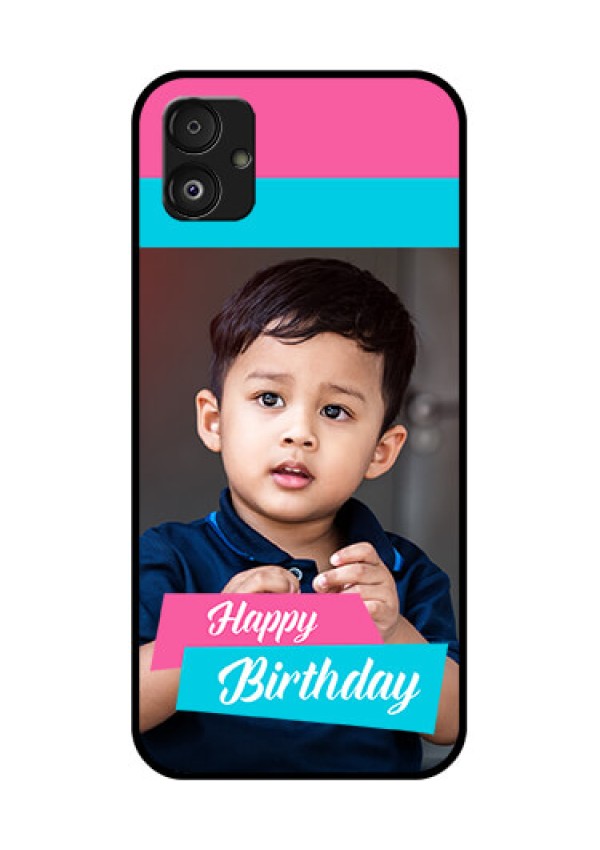 Samsung Galaxy F14 5G Personalized Glass Phone Case - Image Holder with 2 Color Design
