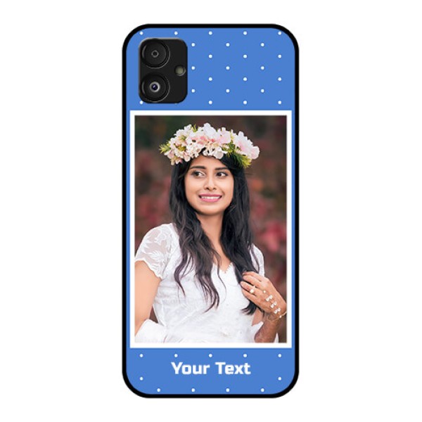 Samsung Galaxy F14 5G Photo Printing on Glass Case - Polka dots design