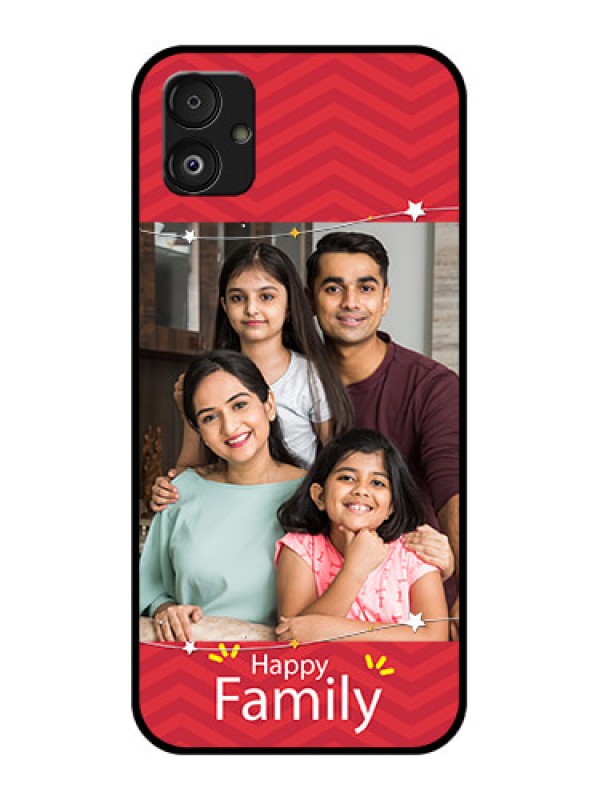 Custom Samsung Galaxy F14 5G Personalized Glass Phone Case - Happy Family Design