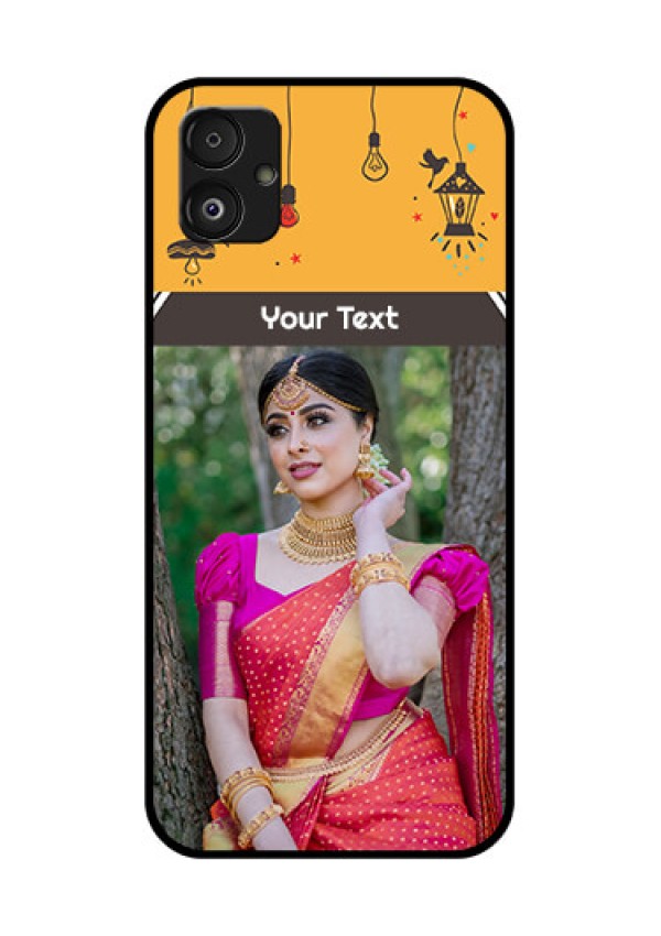 Samsung Galaxy F14 5G Custom Glass Mobile Case - with Family Picture and Icons