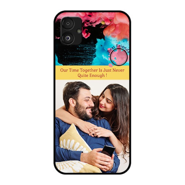 Samsung Galaxy F14 5G Custom Glass Mobile Case - Quote with Acrylic Painting Design Samsung Galaxy F14 5G Custom Glass Mobile Case - Quote with Acrylic Painting Design