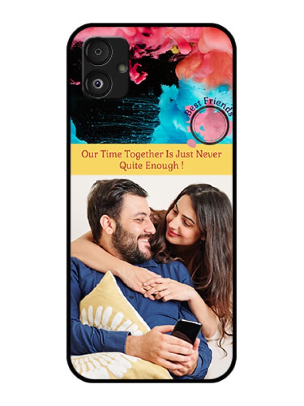 Custom Samsung Galaxy F14 5G Custom Glass Mobile Case - Quote with Acrylic Painting Design