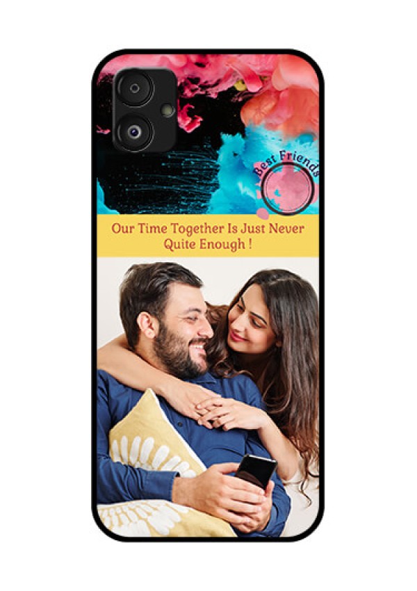 Samsung Galaxy F14 5G Custom Glass Mobile Case - Quote with Acrylic Painting Design