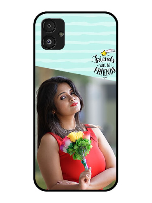 Custom Samsung Galaxy F14 5G Custom Glass Phone Case - Friends Picture Icon Design