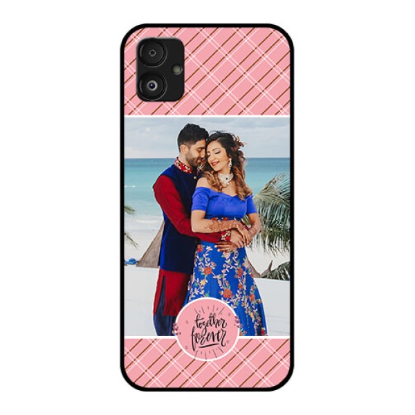 Samsung Galaxy F14 5G Personalized Glass Phone Case - Together Forever Design Samsung Galaxy F14 5G Personalized Glass Phone Case - Together Forever Design