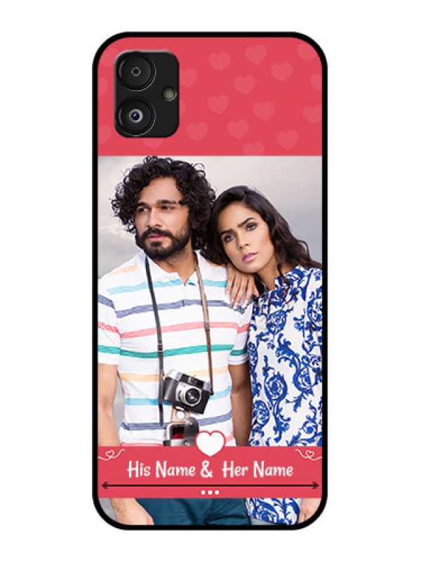 Custom Samsung Galaxy F14 5G Photo Printing on Glass Case - Simple Love Design