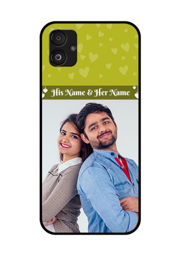 Samsung Galaxy F14 5G Custom Glass Phone Case - You & Me Heart Design