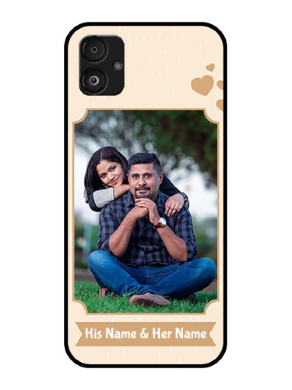 Custom Samsung Galaxy F14 5G Custom Glass Phone Case - with confetti love design