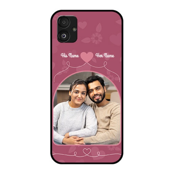 Samsung Galaxy F14 5G Photo Printing on Glass Case - Love Floral Design