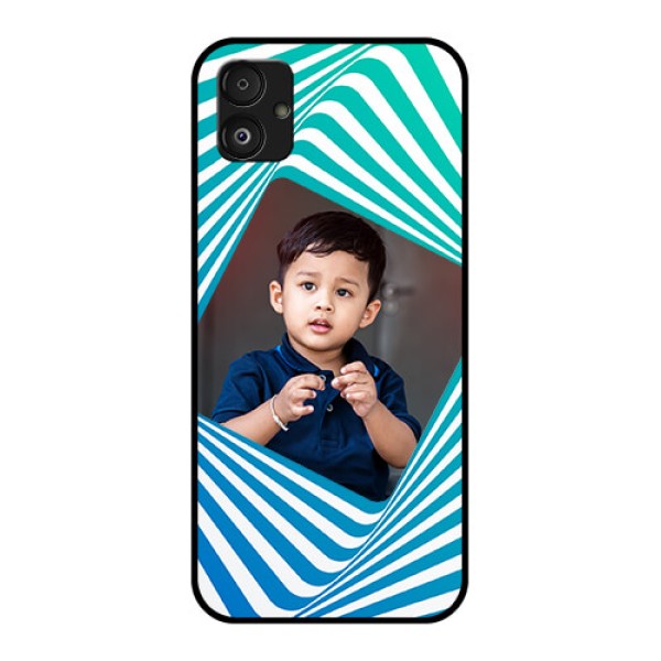Samsung Galaxy F14 5G Personalized Glass Phone Case - Abstract Spiral Design