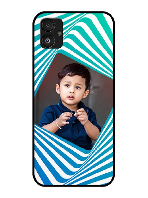 Custom Samsung Galaxy F14 5G Personalized Glass Phone Case - Abstract Spiral Design