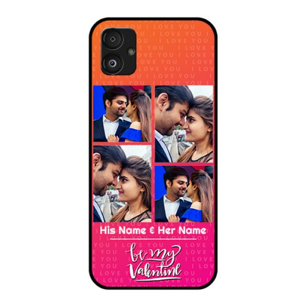 Samsung Galaxy F14 5G Custom Glass Phone Case - I Love You Pink Design