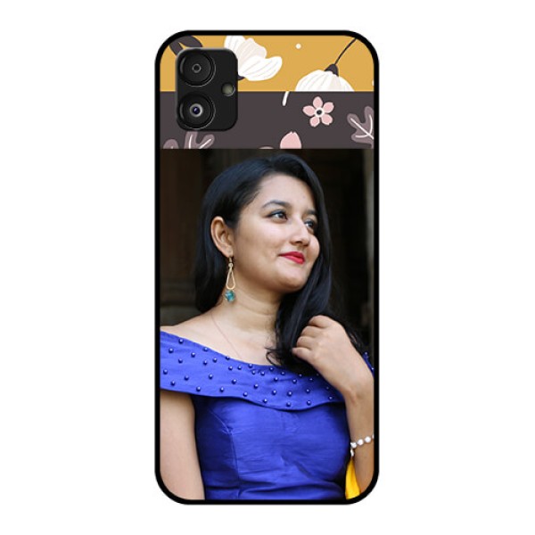 Samsung Galaxy F14 5G Custom Glass Phone Case - Stylish Floral Design Samsung Galaxy F14 5G Custom Glass Phone Case - Stylish Floral Design