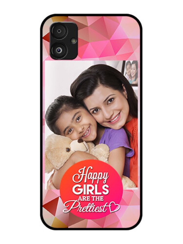 Custom Samsung Galaxy F14 5G Photo Printing on Glass Case - Abstract Triangle Design