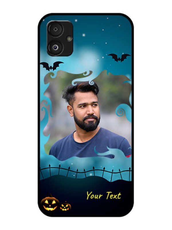 Custom Samsung Galaxy F14 5G Custom Glass Phone Case - Halloween frame design