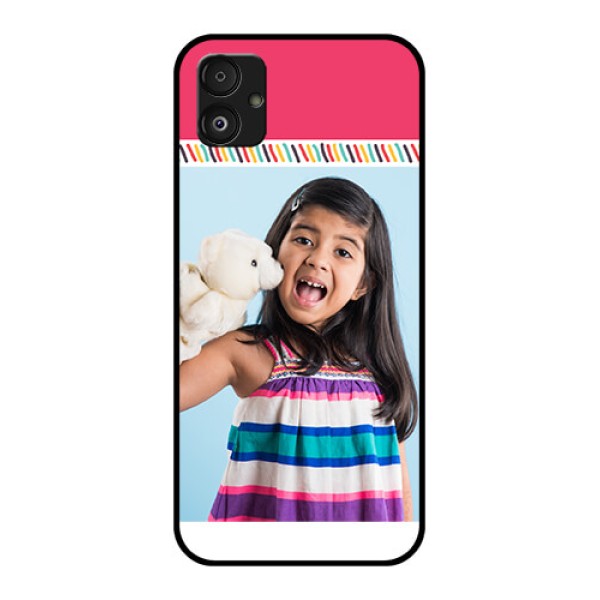 Samsung Galaxy F14 5G Personalized Glass Phone Case - Line art design