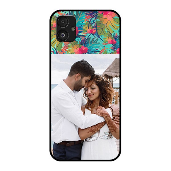 Samsung Galaxy F14 5G Photo Printing on Glass Case - Watercolor Floral Design