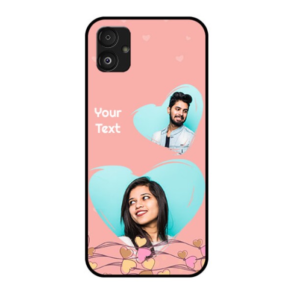 Samsung Galaxy F14 5G Custom Glass Mobile Case - Love Doodle Design