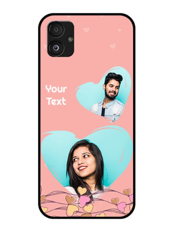 Custom Samsung Galaxy F14 5G Custom Glass Mobile Case - Love Doodle Design