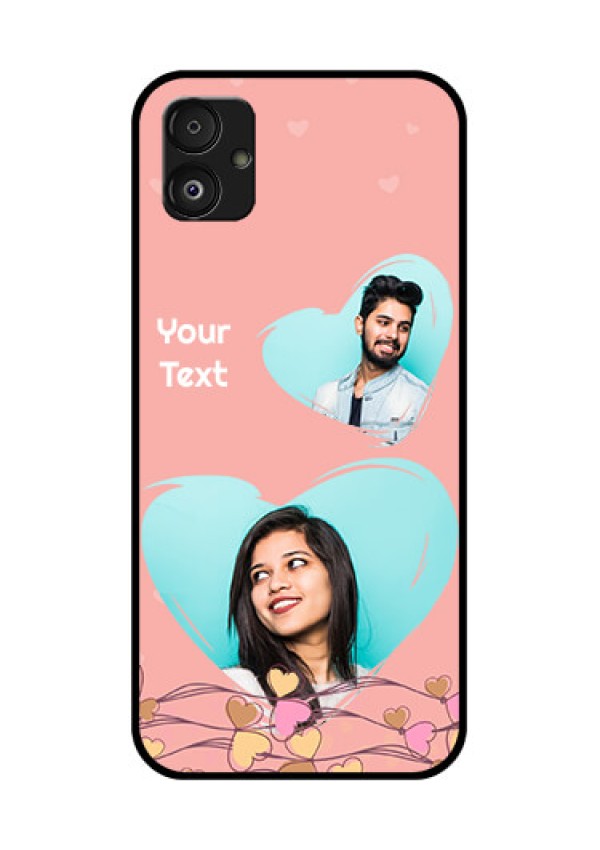 Samsung Galaxy F14 5G Custom Glass Mobile Case - Love Doodle Design