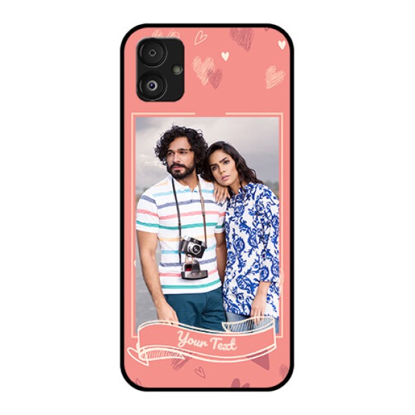 Samsung Galaxy F14 5G Custom Glass Phone Case - Love doodle art Design Samsung Galaxy F14 5G Custom Glass Phone Case - Love doodle art Design