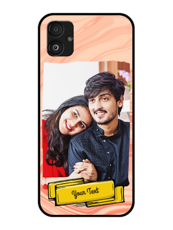 Custom Samsung Galaxy F14 5G Personalized Glass Phone Case - Marble Texture Design