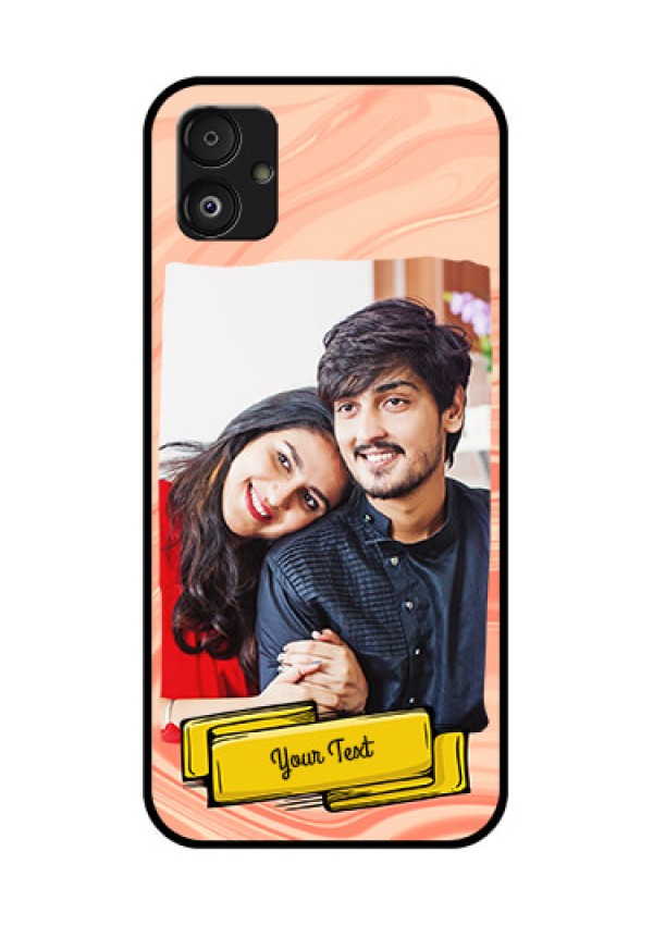 Samsung Galaxy F14 5G Personalized Glass Phone Case - Marble Texture Design