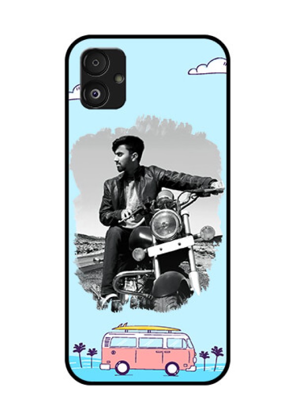 Samsung Galaxy F14 5G Photo Printing on Glass Case - Travel & Adventure Design
