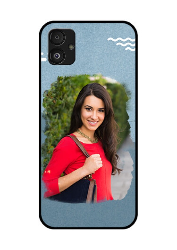 Samsung Galaxy F14 5G Custom Glass Mobile Case - Grunge Line Art Design