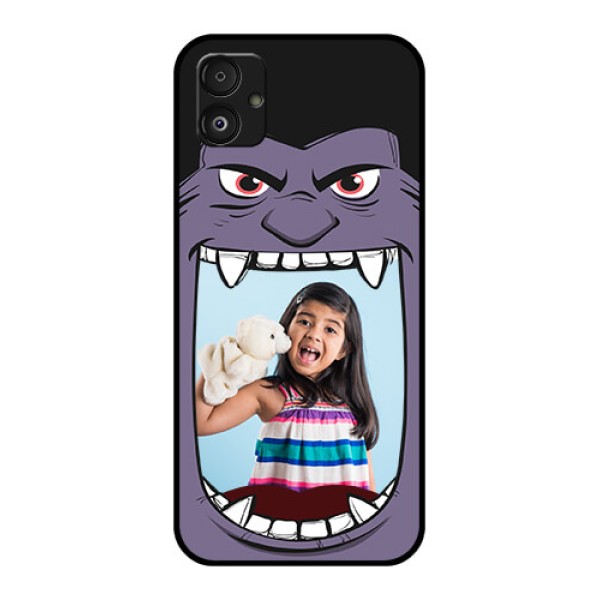 Samsung Galaxy F14 5G Custom Glass Phone Case - Angry Monster Design Samsung Galaxy F14 5G Custom Glass Phone Case - Angry Monster Design