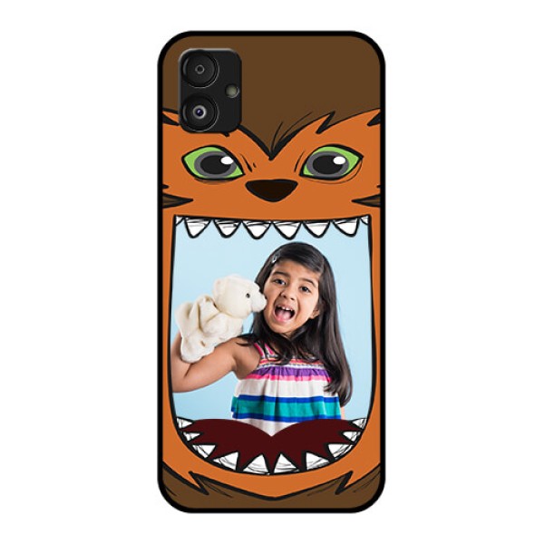 Samsung Galaxy F14 5G Photo Printing on Glass Case - Owl Monster Back Case Design Samsung Galaxy F14 5G Photo Printing on Glass Case - Owl Monster Back Case Design