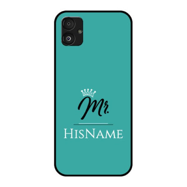 Samsung Galaxy F14 5G Custom Glass Phone Case Mr with Name