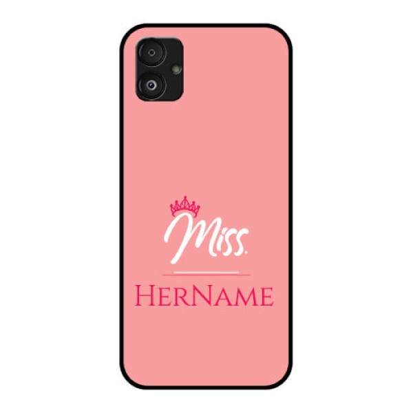 Samsung Galaxy F14 5G Custom Glass Phone Case Mrs with Name