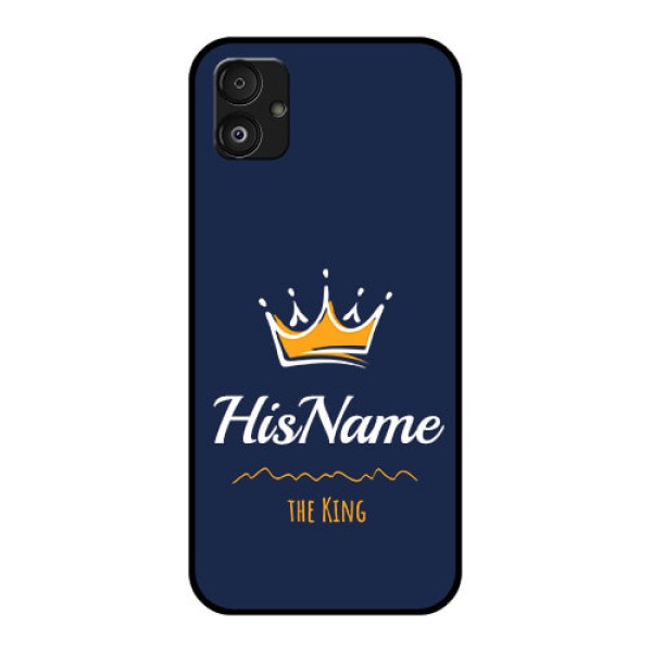 Samsung Galaxy F14 5G Glass Phone Case King with Name